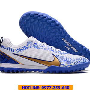 GIÀY ĐÁ BANH NIKE AIR ZOOM MERCURIAL VAPOR 15 ACADEMY CỔ THUN TF MÀU XANH TRẮNG