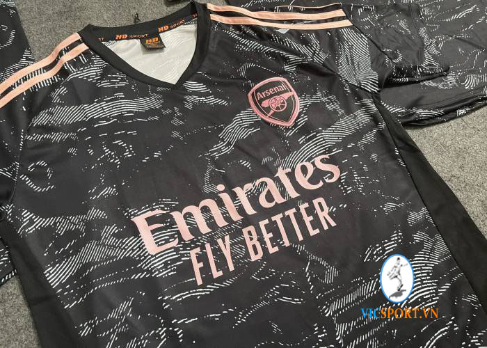ÁO ARSENAL ĐEN HỒNG IN CHO KHÁCH - Hình ảnh 3