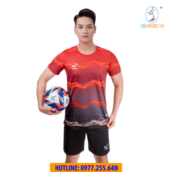 ÁO ĐÁ BANH WIKA CARDI MÀU ĐỎ - Hình ảnh 4
