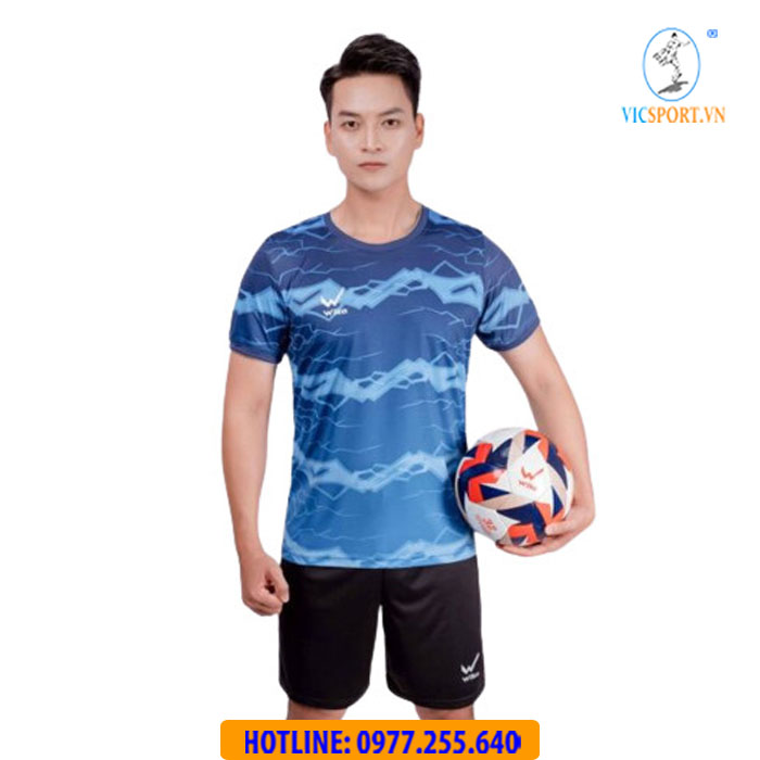 ÁO ĐÁ BANH WIKA CARDI MÀU NAVY - Hình ảnh 3