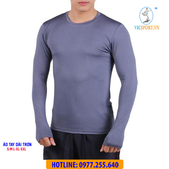 ÁO LÓT BODY DÀI TAY TRƠN MÀU XÁM