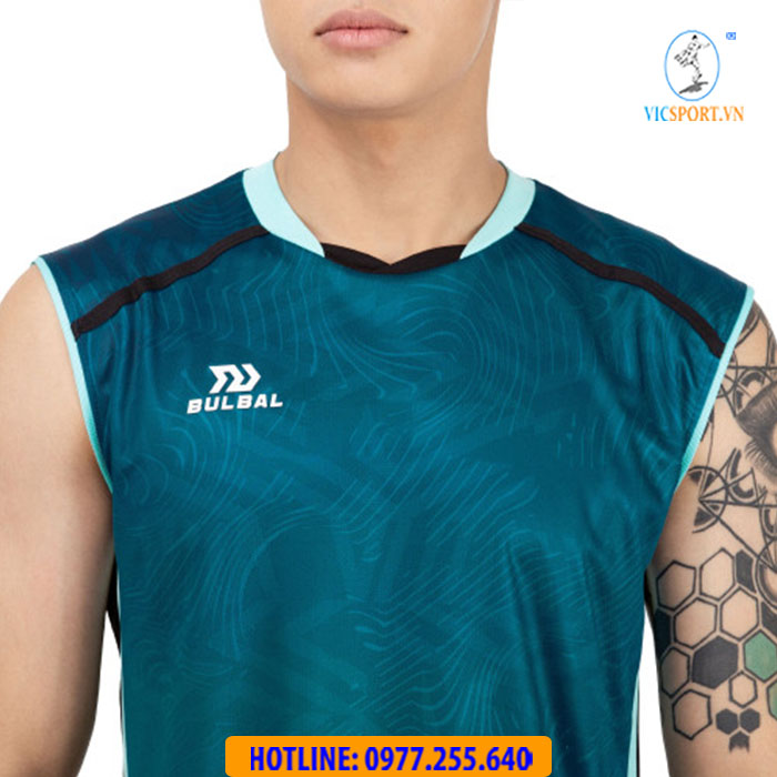 ÁO BÓNG CHUYỀN NAM BULBAL ASTERI MÀU XANH NHỚT - Hình ảnh 2