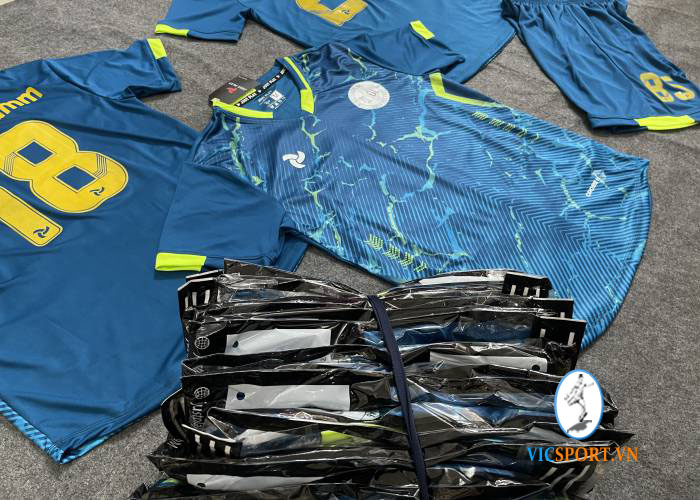 ÁO CROSS 2 XANH CỔ VỊT IN CHO KHÁCH - Hình ảnh 2