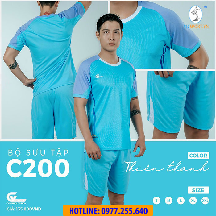 Áo đá banh không logo CV C200 - Hình ảnh 3