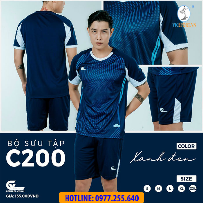 Áo đá banh không logo CV C200 - Hình ảnh 2
