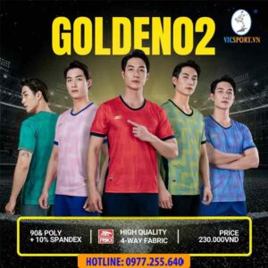 Áo đá banh không logo Riki Golden 2