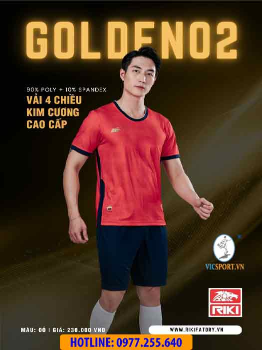 Áo đá banh không logo Riki Golden 2 - Hình ảnh 9