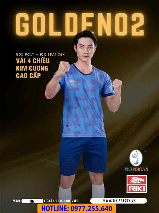 Áo đá banh không logo Riki Golden 2 - Hình ảnh 11
