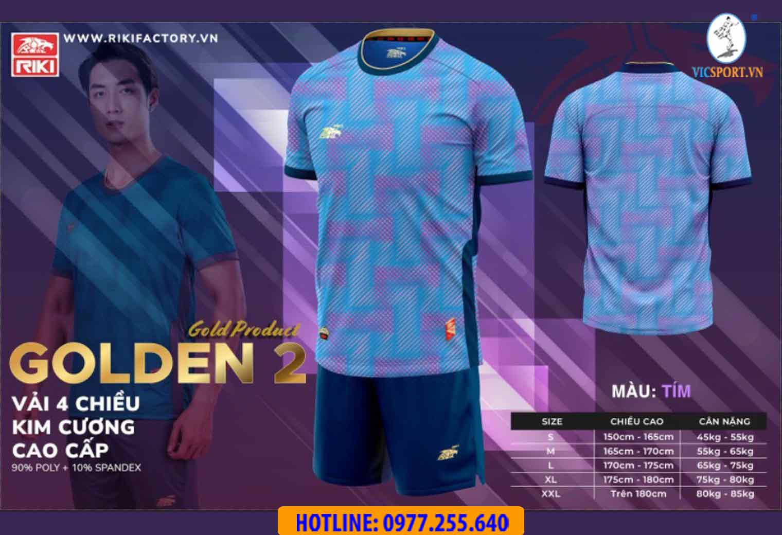 Áo đá banh không logo Riki Golden 2 - Hình ảnh 14