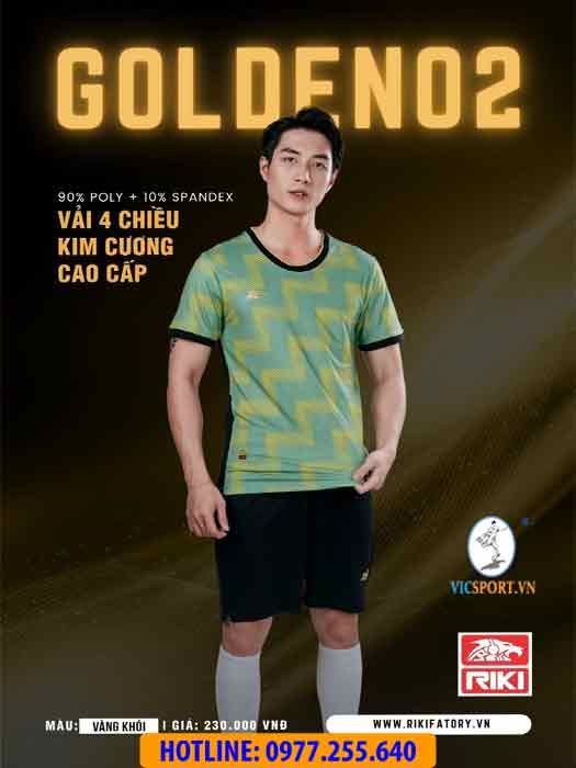 Áo đá banh không logo Riki Golden 2 - Hình ảnh 8