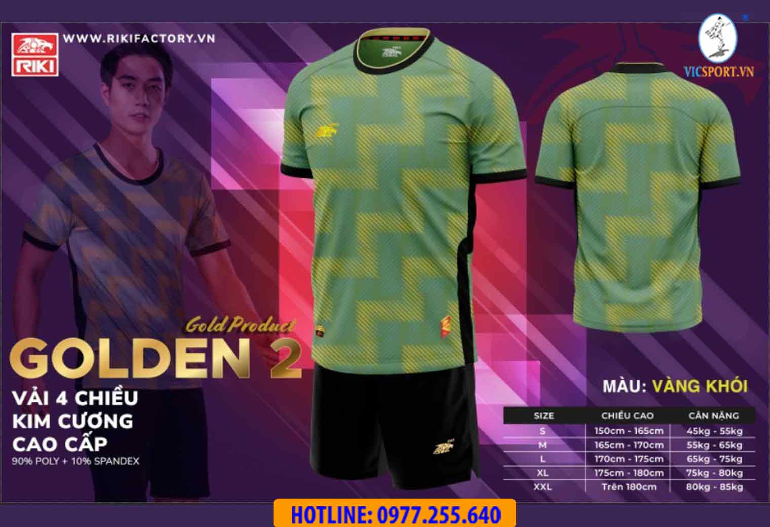Áo đá banh không logo Riki Golden 2 - Hình ảnh 13