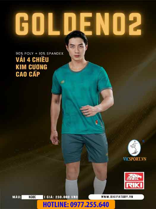 Áo đá banh không logo Riki Golden 2 - Hình ảnh 7