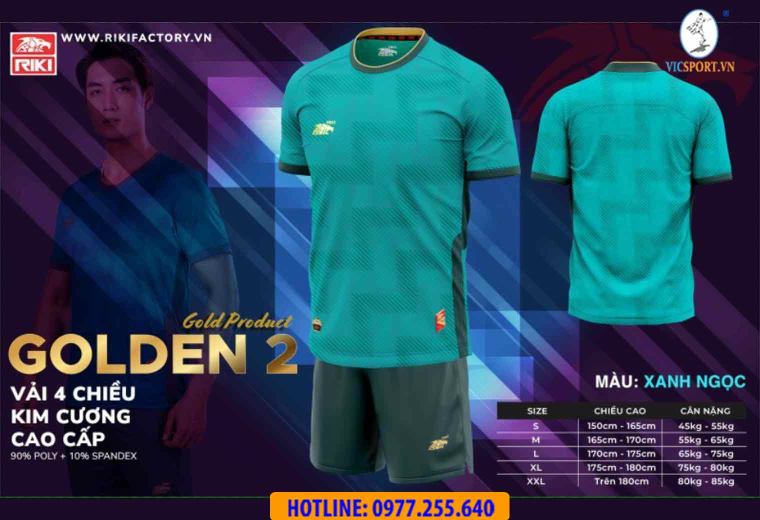 Áo đá banh không logo Riki Golden 2 - Hình ảnh 12