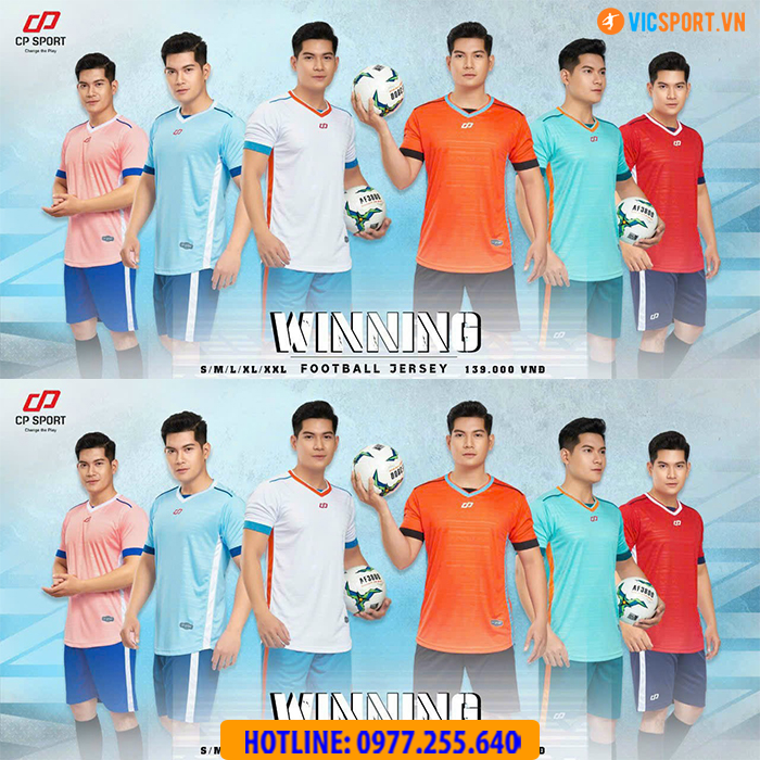 Áo đá banh không logo Winning
