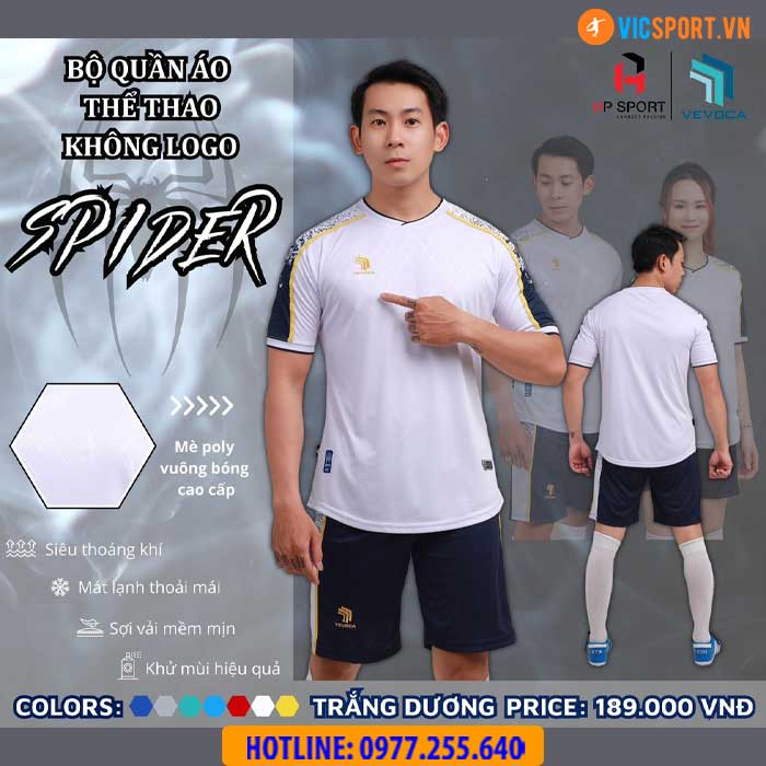 Áo đá banh không logo Vevoca Spider - Hình ảnh 7