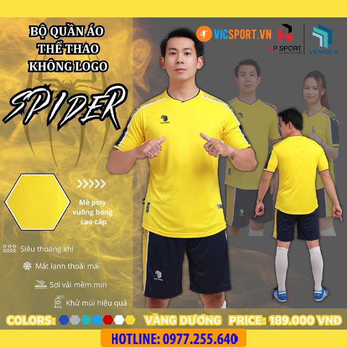Áo đá banh không logo Vevoca Spider - Hình ảnh 5