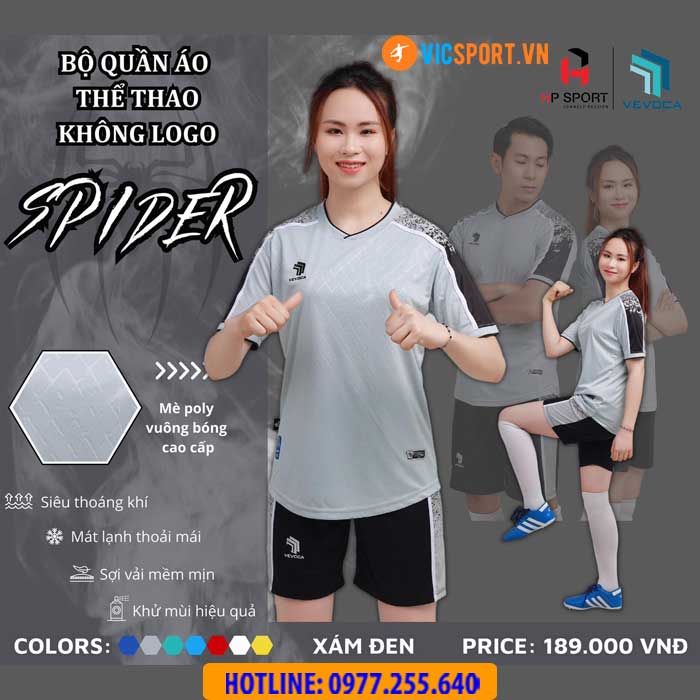 Áo đá banh không logo Vevoca Spider - Hình ảnh 13