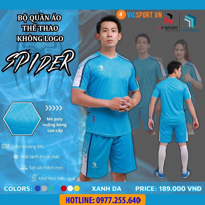 Áo đá banh không logo Vevoca Spider - Hình ảnh 3
