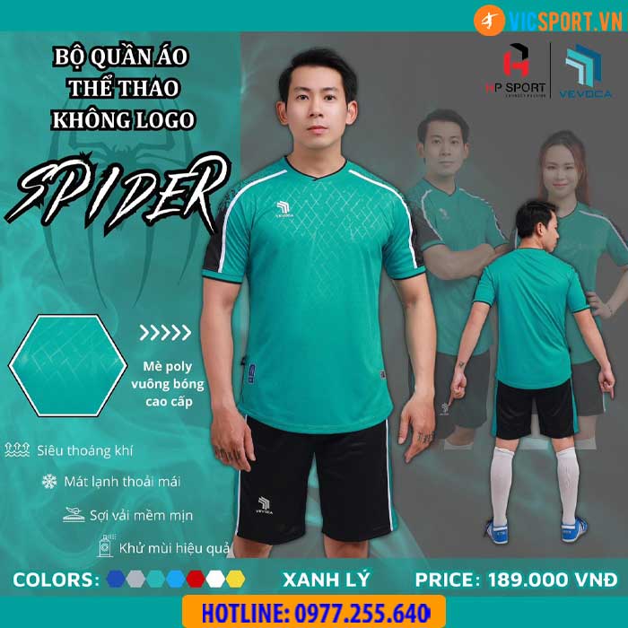 Áo đá banh không logo Vevoca Spider - Hình ảnh 2