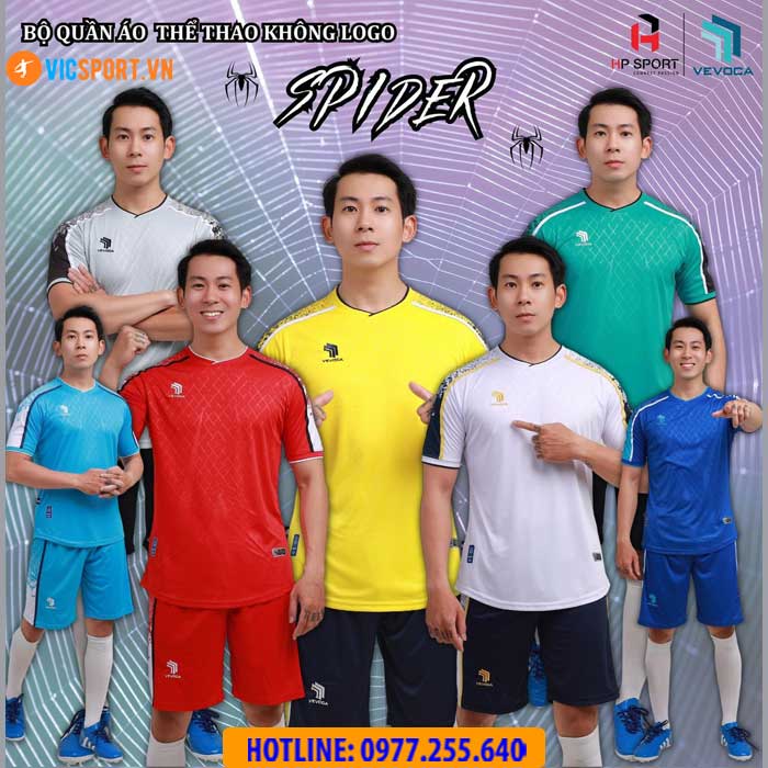 Áo đá banh không logo Vevoca Spider