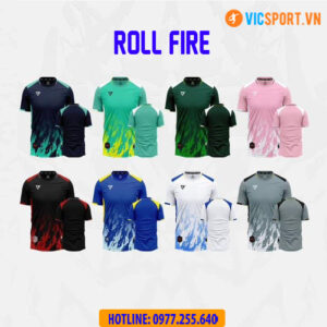 Áo đá banh không logo VH Roll Fire