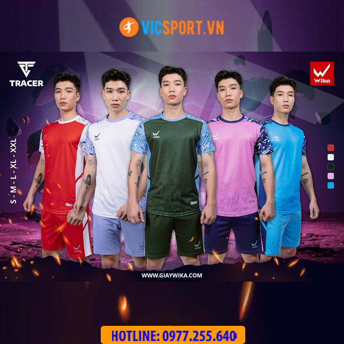 Áo đá banh không logo Wika Tracer