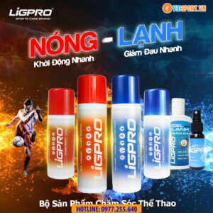 Chai xịt nóng lạnh, khử mùi, vệ sinh, xoa bóp Ligpro - Bộ sản phẩm Ligpro