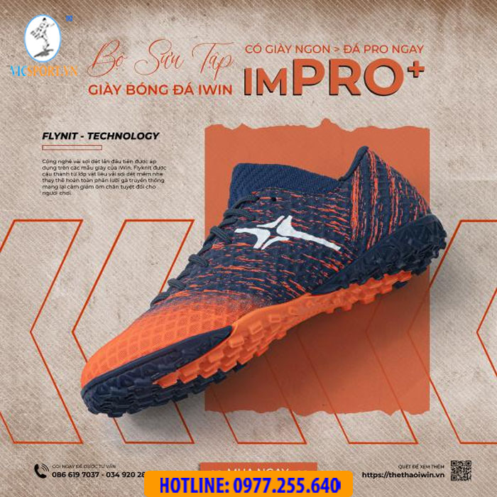 Giày đá banh iWin imPRO+ đế TF - Hình ảnh 4