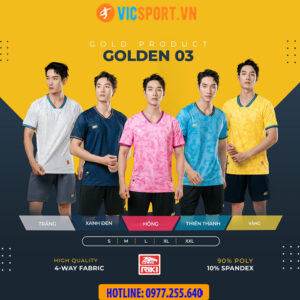 Áo bóng đá không logo Riki Golden 03