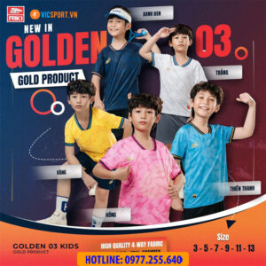 Áo bóng đá trẻ em Riki Golden 03