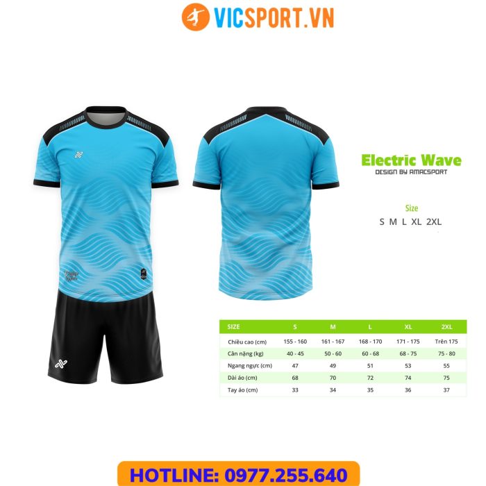 Áo đá banh thiết kế Amac Electric Wave - Hình ảnh 17