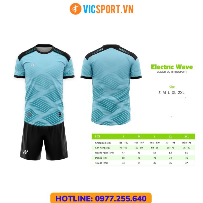 Áo đá banh thiết kế Amac Electric Wave - Hình ảnh 18