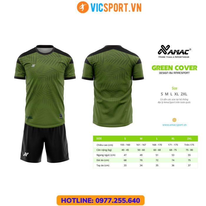 Áo đá banh thiết kế Amac Greencover - Hình ảnh 15