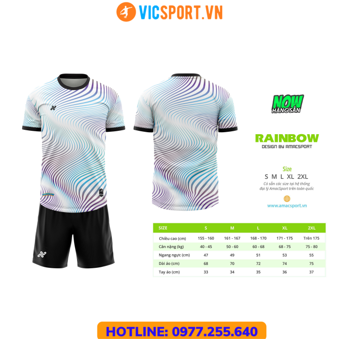 Áo đá banh thiết kế Amac Rainbow - Hình ảnh 5
