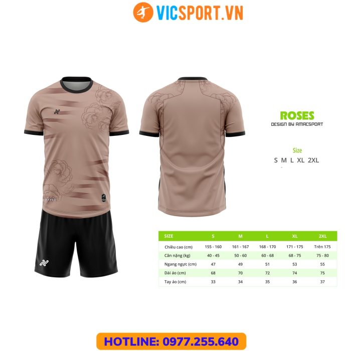 Áo đá banh không logo Amac Rose - Hình ảnh 9