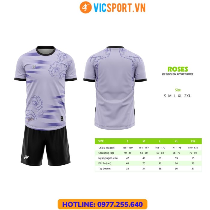 Áo đá banh không logo Amac Rose - Hình ảnh 10