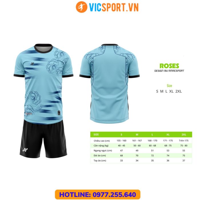 Áo đá banh không logo Amac Rose - Hình ảnh 13