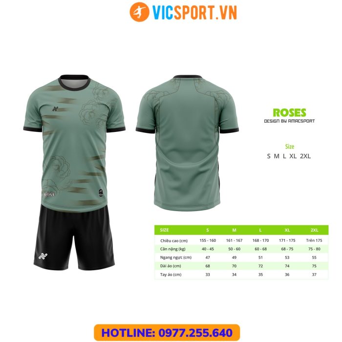 Áo đá banh không logo Amac Rose - Hình ảnh 14