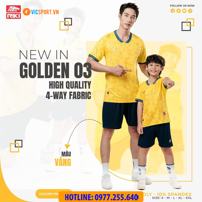 Áo bóng đá trẻ em Riki Golden 03 - Hình ảnh 10