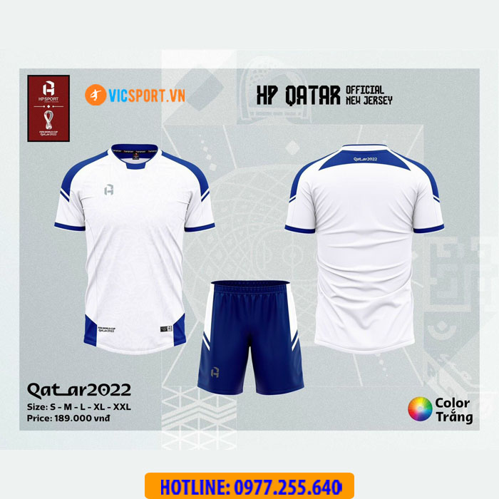 Áo đá banh không logo Vevoca Qatar - Hình ảnh 4