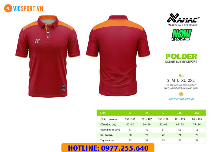 Áo thể thao polo di chuyển Amac Polder - Hình ảnh 32