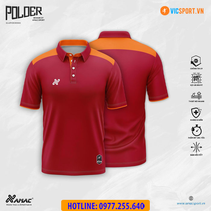 Áo thể thao polo di chuyển Amac Polder - Hình ảnh 23