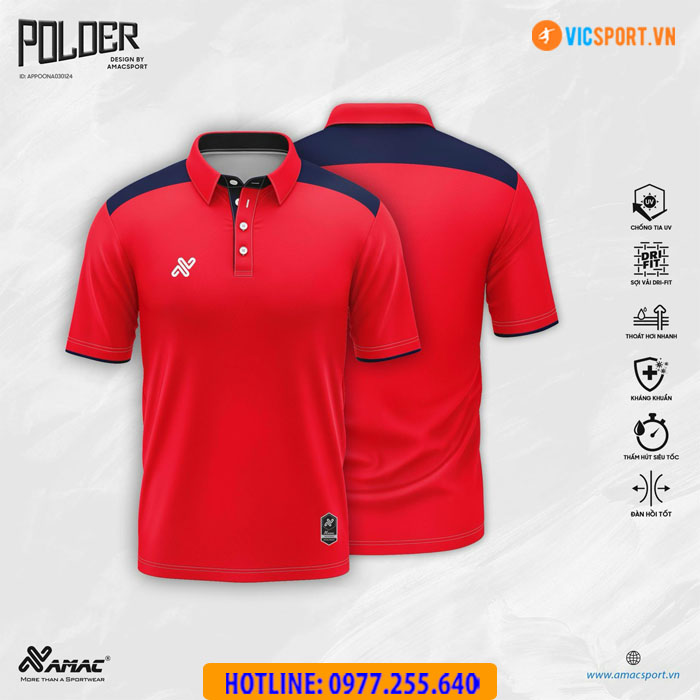Áo thể thao polo di chuyển Amac Polder - Hình ảnh 24