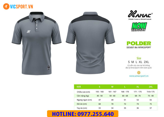 Áo thể thao polo di chuyển Amac Polder - Hình ảnh 31