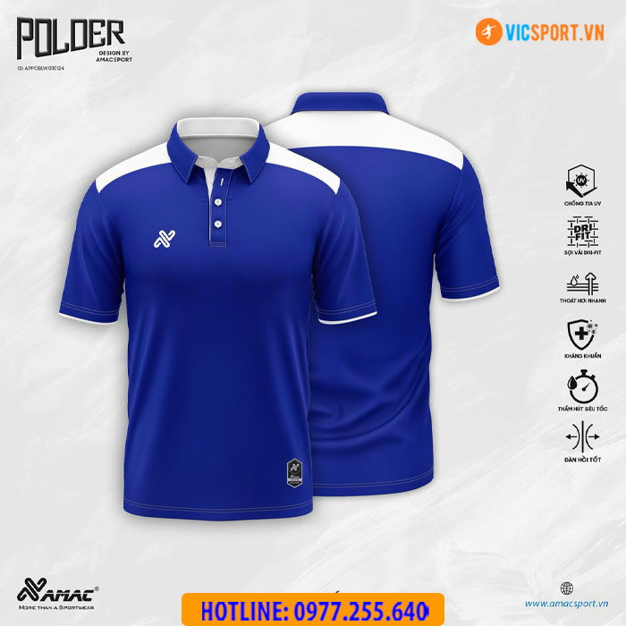 Áo thể thao polo di chuyển Amac Polder - Hình ảnh 18