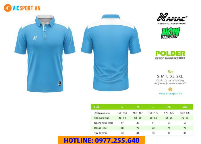 Áo thể thao polo di chuyển Amac Polder - Hình ảnh 29