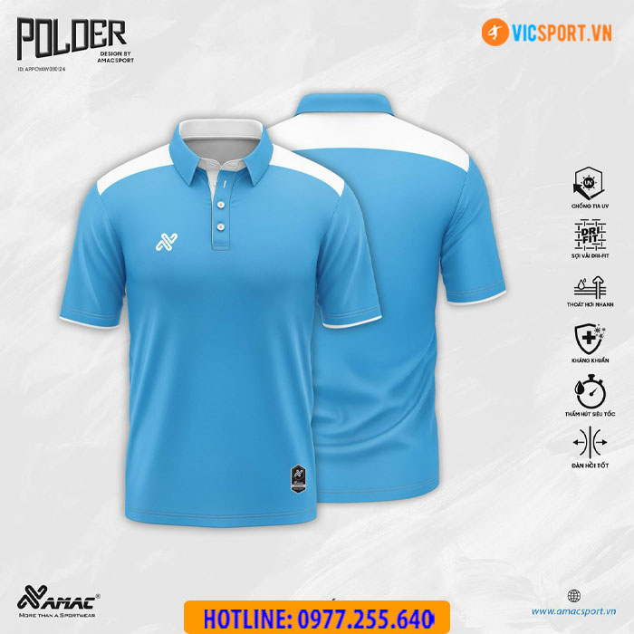 Áo thể thao polo di chuyển Amac Polder - Hình ảnh 17