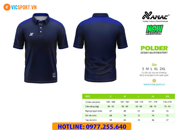 Áo thể thao polo di chuyển Amac Polder - Hình ảnh 28