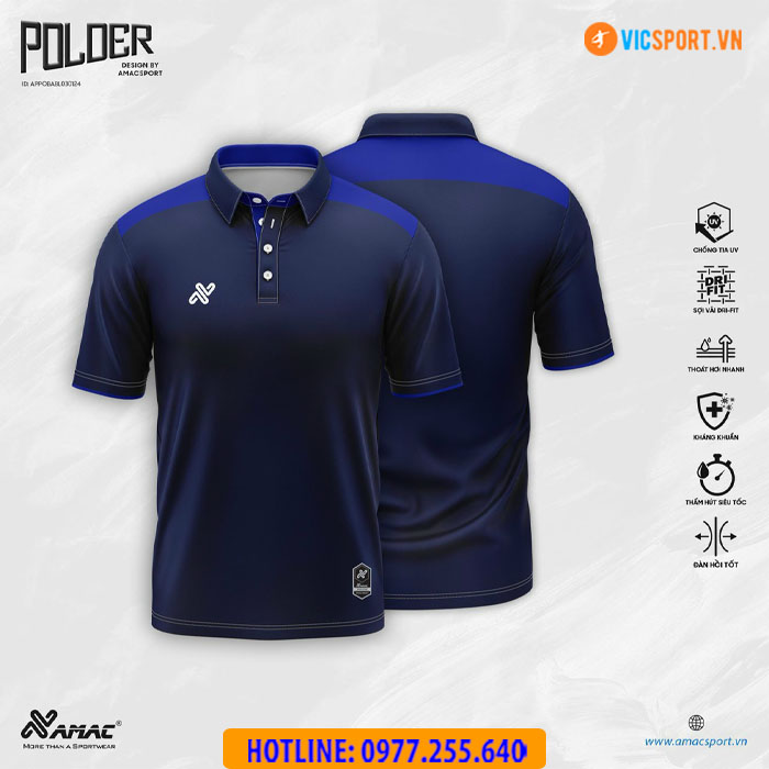 Áo thể thao polo di chuyển Amac Polder - Hình ảnh 16