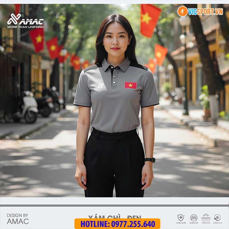 Áo thể thao polo di chuyển Amac Polder - Hình ảnh 46